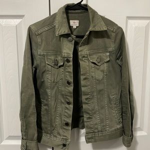AG Green denim jacket.